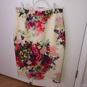 KERSH floral pencil skirt